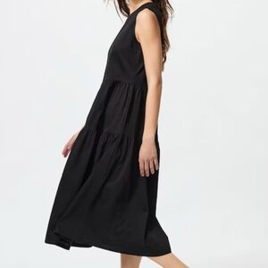 Uniqlo Black Nercerized cotton dress